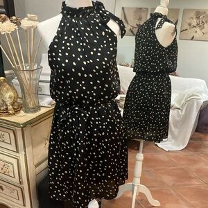 Polka Dot Halter Dress